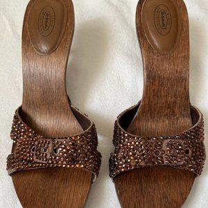 Dr. Scholl's Kitten Heel Brown Size 7.5 M